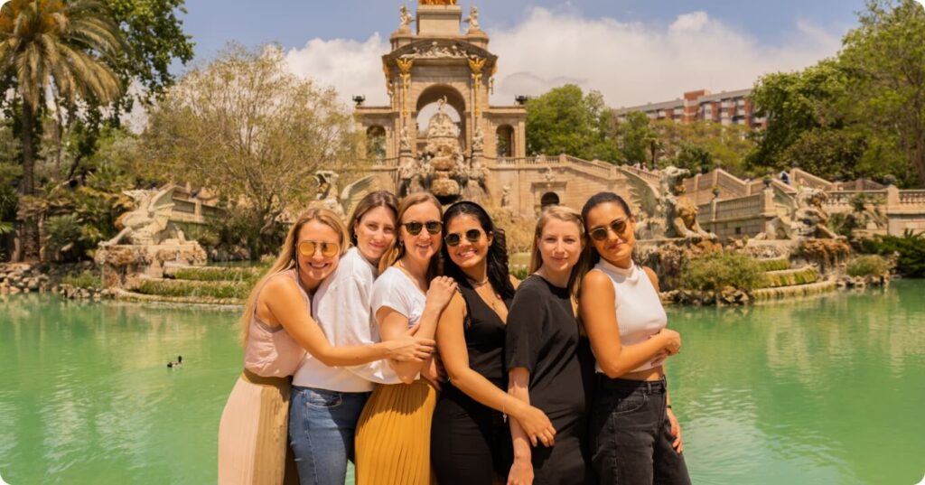 Amigas en el parque de la Ciutadella